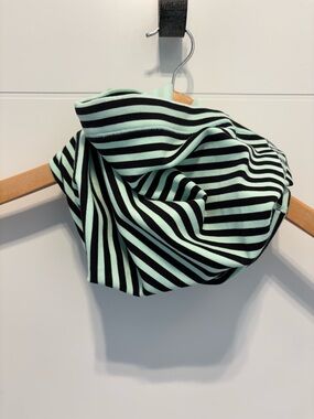 lululemon athletica Mint Green and Black Striped Scarf Wrap